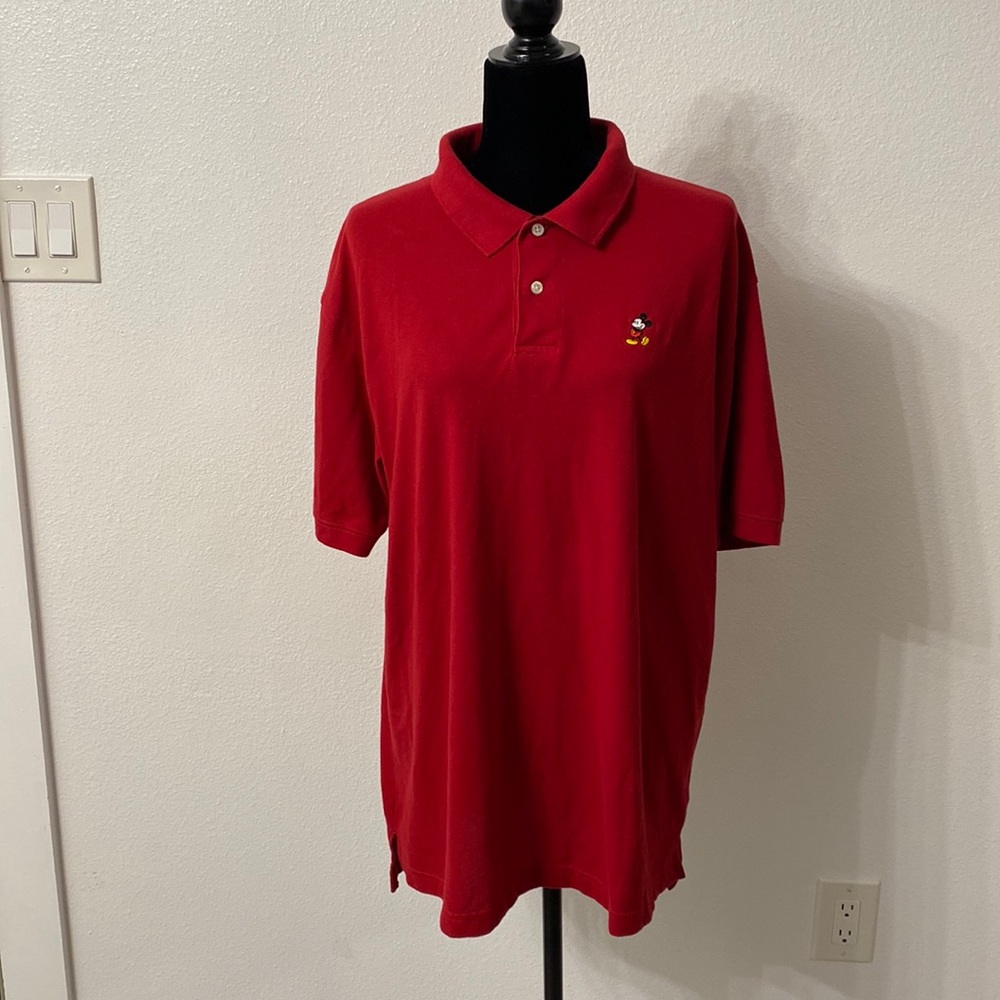 Red Disney Parks Mickey Polo Size Large (US) and Extra Large (EU/CN/HK)